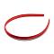 Plain Plastic Hair Band Findings, No Teeth, Covered with Cloth, Red, 120mm, 9.5mm