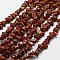 Natural Red Jasper Beads Strands, Chip, Red, 3~5x7~13x2~4mm, Hole: 0.4mm, 34.9 inch