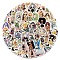 50Pcs Cute Girl PVC Waterproof Self-Adhesive Stickers, Cartoon Stickers, for Party Decorative Presents, Mixed Color, 40~70mm