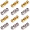 Brass Screw Clasps, Perfect Ending for Your Jewelry, Platinum & Golden, 10.93~11x4.25~4.79mm, Hole: 1mm