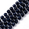 Dyed Natural Sapphire Beads Strands, Round, Faceted, 7~8x8mm, Hole: 1.2mm, about 38~40pcs/strand, 14.57~14.96 inch(37~38cm)