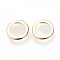 Brass Linking Rings, Donut, Nickel Free, Real 18K Gold Plated, 10x1mm