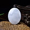 Natural Quartz Crystal Oval Palm Stone Massager, Worry Stone for Anxiety Therapy, 45x35x15mm