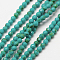 Imported Synthetic Howlite Beads Strands, Faceted Round, Dyed, 3mm, Hole: 0.8mm, about 121pcs/strand, 14.76''(37.5cm)