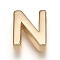 Brass Charms, for Personalized Name Necklace Making, Long-Lasting Plated, Real 18K Gold Plated, Letter.N, N: 8.5x7x3mm, Hole: 1.2mm