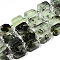 Natural Prehnite Beads Strands, with Seed Beads, Rectangle, 11~12.5x7.5~9.5x4.5~5.5mm, Hole: 0.9mm, seed beads: 3x3x2, hole: 0.8mm, about 28pcs/strand, 15.35''(38~39cm)