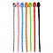 Silicone Cable Ties, Tie Wraps, Reusable Zip Ties, Mixed Color, 214x13.5x12mm, Hole: 3mm