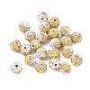 Handmade Polymer Clay Rhinestone Beads RB-CBAFAF8-01C-1
