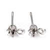 Non-Tarnish 304 Stainless Steel Stud Earring Settings STAS-B004-02P-B-1