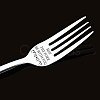 Word Pattern Stainless Steel Fork AJEW-WH0191-007-3