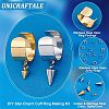 Unicraftale DIY Cone Charm Cuff Ring Making Kit STAS-UN0039-59-5