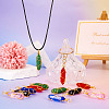 10Pcs 5 Colors Glass Pendants GLAA-TA0002-70-5