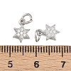 Brass Micro Pave Cubic Zirconia Pendants ZIRC-K070-41P-3