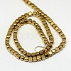Electroplate Non-magnetic Synthetic Hematite Beads Strands G-J172-3x3mm-07-2
