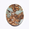 Assembled Natural Bronzite and Synthetic Aqua Terra Jasper Pendants G-S329-035-3