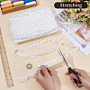 25M Nylon with Spandex Lace Wrinkle Ribbon OCOR-BC0009-48A-3