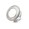 304 Stainless Steel Cuff Ring Components STAS-P403-04P-1