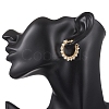 2 Pairs 2 Styles Natural Cultured Freshwater Pearl Beaded Hoop Earrings EJEW-JE06941-2