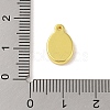 304 Stainless Steel Pendant Cabochon Settings STAS-A097-09G-3