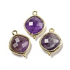 Natural Amethyst Pendants G-M431-12G-01-1