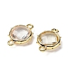 Brass Natural Gemstone Connector Charms KK-Z096-01G-2