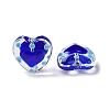 Glass Heart Beads GLAA-D005-01G-3