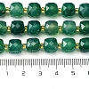 Natural Dyed & Heated Green Onyx Agate Beads Strands G-Q010-A16-01-5