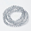 Electroplate Transparent Glass Beads Strands EGLA-A034-T8mm-F10-2