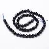 Synthetic Blue Goldstone Beads Strands G-D840-14-4mm-2