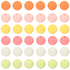 Rubberized Style Imitated Silicone Acrylic Beads MACR-PA0001-06A-03-6