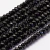Natural Black Spinel Beads Beads Strands G-F460-19-1