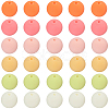 Rubberized Style Imitated Silicone Acrylic Beads MACR-PA0001-06B-03-6