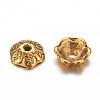 6-Petal Tibetan Style Alloy Flower Bead Caps TIBE-S220-AG-NR-2