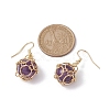Natural Mixed Gemstone Dangle Earrings EJEW-JE05659-01-3