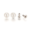 ABS Plastic Imitation Pearl Rivet Studs X-KY-L076-A-01-3