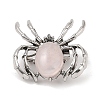 Natural Rose Quartz Brooches G-A224-01AS-12-1