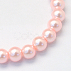 Baking Paint Pearlized Glass Pearl Round Bead Strands LS-HY-Q330-8mm-70-2