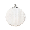 Natural White Shell Pendants BSHE-C004-05-3