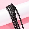 Synthetic Black Stone Beads Strands G-G088-4mm-6