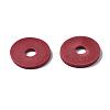 Flat Round Handmade Polymer Clay Beads CLAY-R067-12mm-29-6