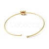 Rack Plating Brass Micro Pave Clear Cubic Zirconia Letter Open Cuff Bangles BJEW-A018-01G-W-3