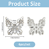 6pcs Glass Viscose Accessories Ornament Accesories DIY-FH0008-97-2