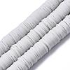 Flat Round Handmade Polymer Clay Beads CLAY-R067-10mm-39-1