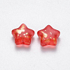 Spray Painted Glass Beads X-GLAA-R211-04-F02-2