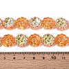 Electroplate Transparent Glass Beads Strands EGLA-N055-01G-4