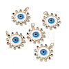 Brass Colorful Cubic Zirconia Pendants KK-E068-VA207-2-4