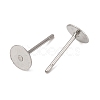 Tarnish Resistant 316 Surgical Stainless Steel Flat Round Blank Peg Stud Earring Settings LS-X-STAS-R073-06-1