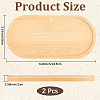2Pcs Wood Round Incense Plate AJEW-CN0003-62-2