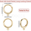 6Pcs Brass Spring Gate Rings KK-SC0006-40-2