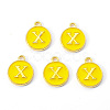 Golden Plated Alloy Enamel Charms X-ENAM-S118-09X-1